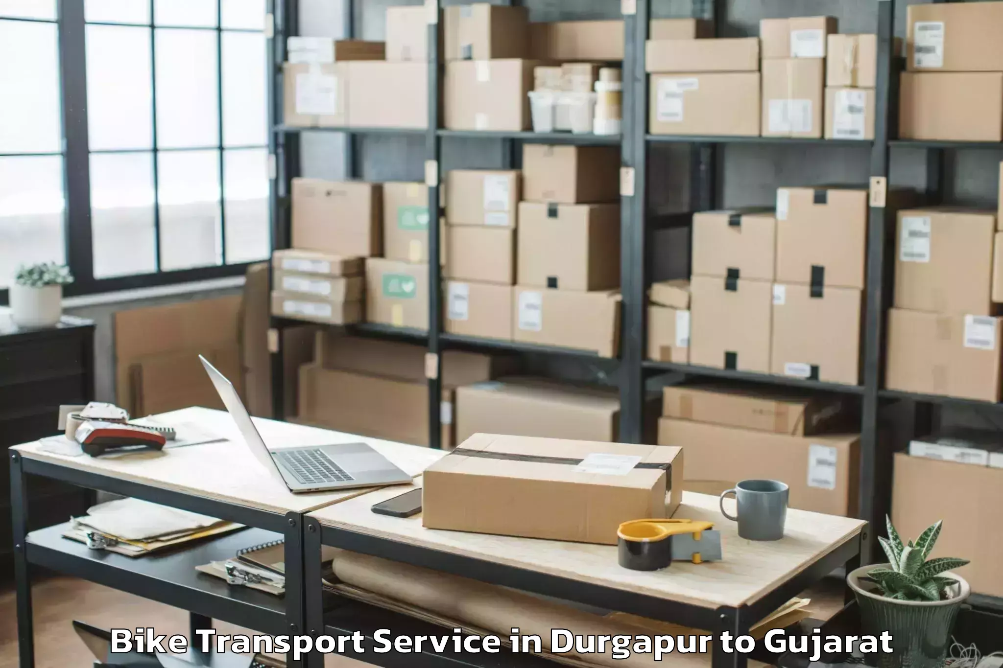 Affordable Durgapur to Mahuva Bike Transport